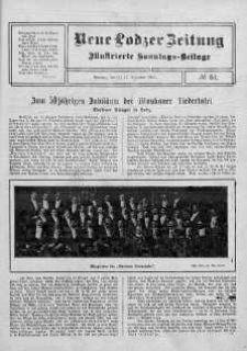 Illustrierte Sonntags Beilage. Neue Lodzer Zeitung 4 - 17 grudzień 1911 nr 51