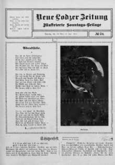 Illustrierte Sonntags Beilage. Neue Lodzer Zeitung 30 maj - 12 czerwiec 1910 nr 24