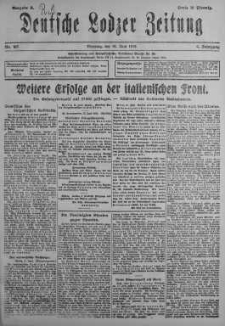 Deutsche Lodzer Zeitung 18 czerwiec 1918 nr 167