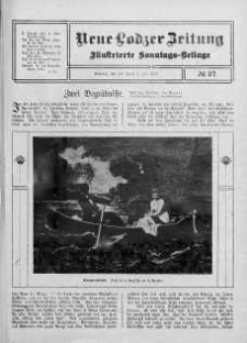 Illustrierte Sonntags Beilage. Neue Lodzer Zeitung 20 czerwiec - 3 lipiec 1910 nr 27