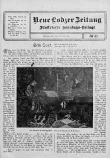 Illustrierte Sonntags Beilage. Neue Lodzer Zeitung 18 -31 lipiec 1910 nr 31