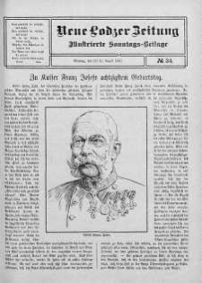 Illustrierte Sonntags Beilage. Neue Lodzer Zeitung 8 - 21 sierpień 1910 nr 34