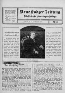 Illustrierte Sonntags Beilage. Neue Lodzer Zeitung 14 - 27 listopad 1910 nr 48
