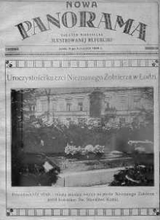 Nowa Panorama. Dodatek Niedzielny "Ilustrowanej Republiki" 8 listopad 1925