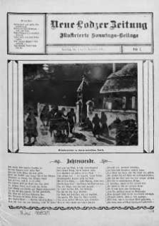 Illustrierte Sonntags Beilage. Neue Lodzer Zeitung 18 - 31 grudzień 1911 nr 1