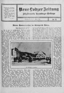 Illustrierte Sonntags Beilage. Neue Lodzer Zeitung 4 - 17 marzec 1912 nr 12