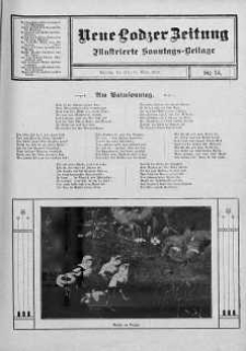 Illustrierte Sonntags Beilage. Neue Lodzer Zeitung 18 - 31 marzec 1912 nr 14