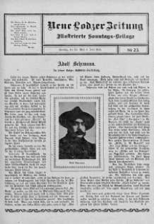 Illustrierte Sonntags Beilage. Neue Lodzer Zeitung 20 maj - 2 czerwiec 1912 nr 23