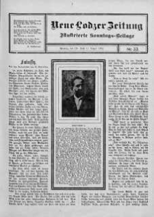 Illustrierte Sonntags Beilage. Neue Lodzer Zeitung 29 lipiec - 11 sierpień 1912 nr 33