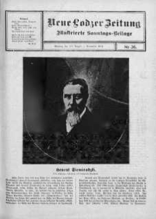 Illustrierte Sonntags Beilage. Neue Lodzer Zeitung 19 sierpień - 1 wrzesień 1912 nr 36