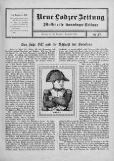 Illustrierte Sonntags Beilage. Neue Lodzer Zeitung 26 sierpień - 8 wrzesień 1912 nr 37
