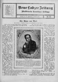 Illustrierte Sonntags Beilage. Neue Lodzer Zeitung 30 wrzesień - 13 październik 1912 nr 42