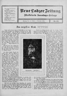 Illustrierte Sonntags Beilage. Neue Lodzer Zeitung 21 październik - 3 listopad 1912 nr 45