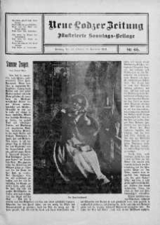 Illustrierte Sonntags Beilage. Neue Lodzer Zeitung 28 październik - 10 listopad 1912 nr 46