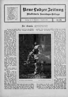 Illustrierte Sonntags Beilage. Neue Lodzer Zeitung 18 listopad - 1 grudzień 1912 nr 49