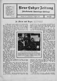 Illustrierte Sonntags Beilage. Neue Lodzer Zeitung 25 listopad - 8 grudzień 1912 nr 50