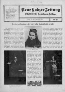 Illustrierte Sonntags Beilage. Neue Lodzer Zeitung 9 - 22 grudzień 1912 nr 52
