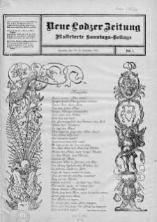 Illustrierte Sonntags Beilage. Neue Lodzer Zeitung 16 - 29 grudzień 1912 nr 1