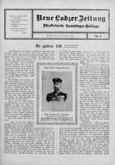 Illustrierte Sonntags Beilage. Neue Lodzer Zeitung 6 - 19 styczeń 1913 nr 4