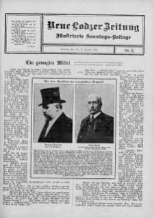 Illustrierte Sonntags Beilage. Neue Lodzer Zeitung 13 - 26 styczeń 1913 nr 5