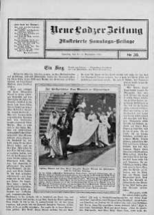 Illustrierte Sonntags Beilage. Neue Lodzer Zeitung 1 - 14 wrzesień 1913 nr 38