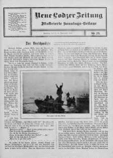 Illustrierte Sonntags Beilage. Neue Lodzer Zeitung 8 - 21 wrzesień 1913 nr 39