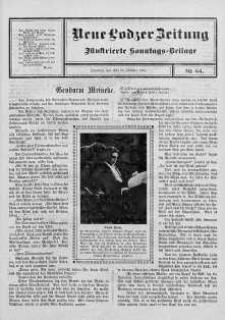 Illustrierte Sonntags Beilage. Neue Lodzer Zeitung 13 - 26 październik 1913 nr 44