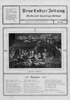 Illustrierte Sonntags Beilage. Neue Lodzer Zeitung 20 październik - 2 listopad 1913 nr 45