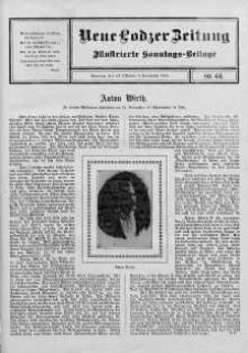 Illustrierte Sonntags Beilage. Neue Lodzer Zeitung 27 październik - 9 listopad 1913 nr 46
