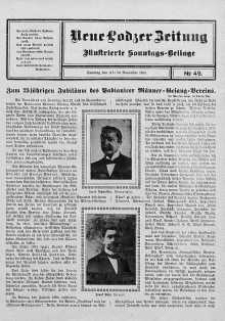 Illustrierte Sonntags Beilage. Neue Lodzer Zeitung 17 - 30 listopad 1913 nr 49