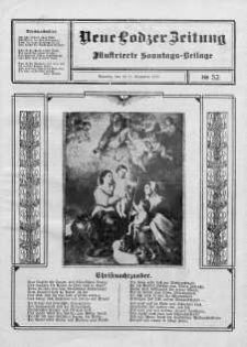 Illustrierte Sonntags Beilage. Neue Lodzer Zeitung 8 - 21 grudzień 1913 nr 52