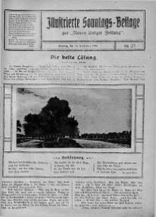 Illustrierte Sonntags Beilage zur Neue Lodzer Zeitung 10 wrzesień 1916 nr 37