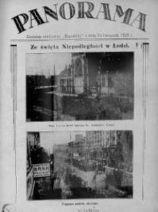 Panorama. Dodatek Niedzielny "Republiki" 18 listopad 1928