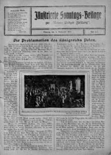Illustrierte Sonntags Beilage zur Neue Lodzer Zeitung 12 listopad 1916 nr 46