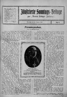 Illustrierte Sonntags Beilage zur Neue Lodzer Zeitung 21 styczeń 1917 nr 4