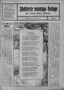 Illustrierte Sonntags Beilage zur Neue Lodzer Zeitung 29 lipiec 1917 nr 31
