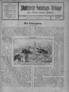 Illustrierte Sonntags Beilage zur Neue Lodzer Zeitung 18 listopad 1917 nr 47