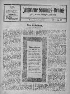 Illustrierte Sonntags Beilage zur Neue Lodzer Zeitung 11 sierpień 1918 nr 33
