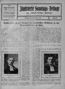 Illustrierte Sonntags Beilage zur Neue Lodzer Zeitung 8 wrzesień 1918 nr 37
