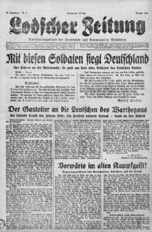 Lodscher Zeitung 1 styczeń 1940 nr 1