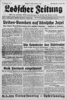 Lodscher Zeitung 11 styczeń 1940 nr 11