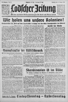 Lodscher Zeitung 14 styczeń 1940 nr 14
