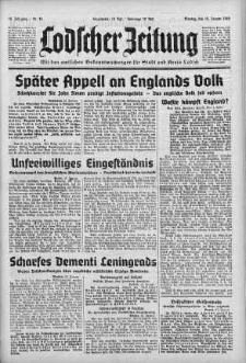 Lodscher Zeitung 15 styczeń 1940 nr 15
