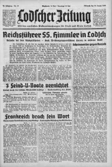 Lodscher Zeitung 17 styczeń 1940 nr 17