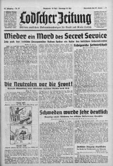 Lodscher Zeitung 27 styczeń 1940 nr 27