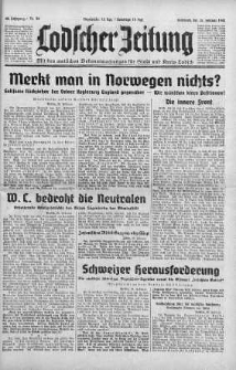 Lodscher Zeitung 28 luty 1940 nr 59