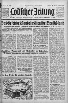 Lodscher Zeitung 24/25 marzec 1940 nr 83/84