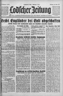 Lodscher Zeitung 26 marzec 1940 nr 85