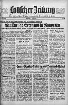 Lodscher Zeitung 9 kwiecień 1940 nr 99