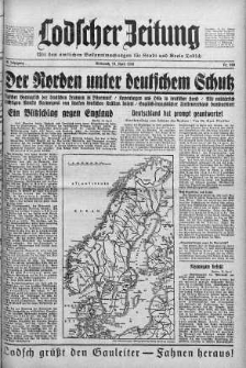 Lodscher Zeitung 10 kwiecień 1940 nr 100
